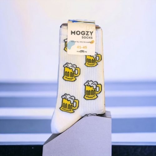 Носки белые с пивом Mogzy